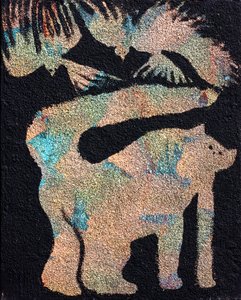 Katze mit Vögeln