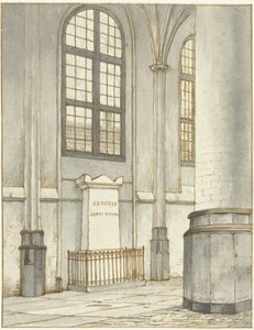 Grabdenkmal von J.M. Kemper, in der Pieterskirche in Leiden von Gerrit Lamberts