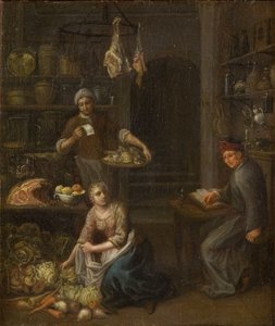 Abrechnung der Einkäufe in der Küche von Gerrit Lundens