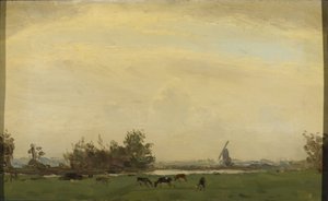 Wiesenlandschaft an der Spaarne von Gerrit Willem Dijsselhof