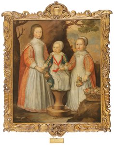 Porträt der drei Kinder von George Preston von Holker, 1650 von Gerrit van Honthorst