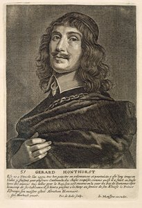 Selbstporträt, graviert von Johannes Meyssens (1612-70) von Gerrit van Honthorst