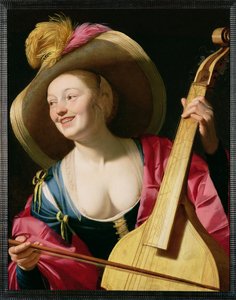 Der Viola-da-gamba-Spieler von Gerrit van Honthorst