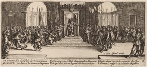 Verteilung der Belohnungen von Gerrit van Schagen after Jacques Callot