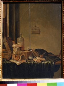 Stillleben mit Büchern von Gerrit van Vucht