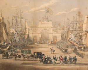 Empfang von Königin Victoria, Prinz Albert und Prinzessin Royal in Dundee von Gershom Gourlay Cumming
