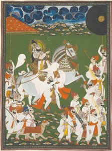Maharana Bhim Singh in Prozession, um 1820