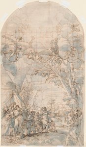Die Spione kehren aus Kanaan zurück von Giacinto Calandrucci