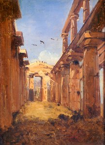 Die Basilika von Paestum, 1845-1848
