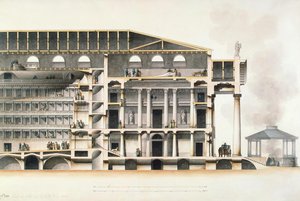 Das kaiserliche Bolschoi-Kamenny-Theater in Sankt Petersburg, frühes 19. Jahrhundert von Giacomo Antonio Domenico Quarenghi