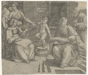 Heilige Familie mit Elisabeth und Johannes dem Täufer