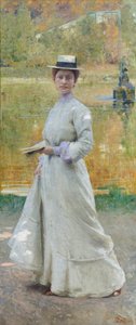 Porträt im Freien, ca. 1902 von Giacomo Grosso