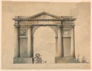 Entwurf für einen Triumphbogen für Napoleon I, Bergamo, Italien von Giacomo Quarenghi