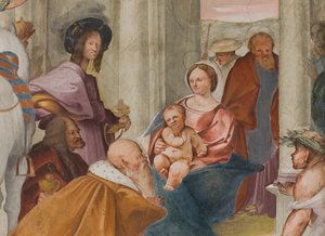 Zentrales Kirchenschiff, fünftes nördliches Joch, Anbetung der Könige von Gian Francesco Bembo
