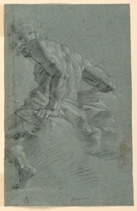 Studie von Hermes, Vorbereitende Studie für den Sturz der Giganten, Deckenfresko im Palazzo Moroni, Bergamo von Gian Giacomo Barbelli
