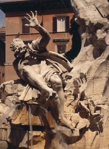 Der Brunnen der vier Flüsse (Detail)
