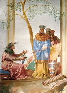 (Detail) Fresko im Chinesischen Raum, in der Foresteria, 1757