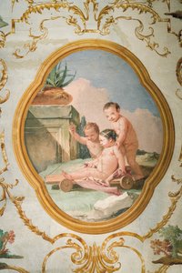 Fresko aus dem Putti-Raum in der Foresteria (Gästehaus) 1757 von Giovanni Domenico Tiepolo