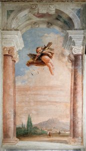 Landschaft mit Amor, aus dem Raum der Ilias in der Palazzina, 1757