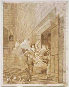 Die Befreiung von St. Peter und St. John aus dem Gefängnis, um 1770 von Giovanni Domenico Tiepolo