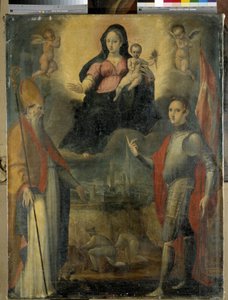 Madonna und Kind mit den Heiligen Mercuriale (Schutzpatron der Stadt Forli) und Valeriano