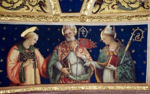 Heiliger Jakobus Minor, Heiliger Philippus und Heiliger Thomas (Detail) von Giannicola di Paolo