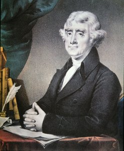 Thomas Jefferson (1743-1826) veröffentlicht von Nathaniel Currier (1813-88)