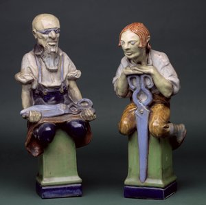 Die zwei Schneider - Meister und Lehrling, Doulton von Gilbert Bayes