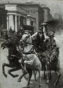 Eile zum Feuer, ca. 1900 von Gilbert Gaul