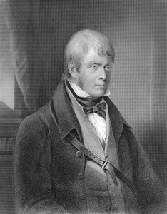 Porträt von Walter Scott (Stich) von Gilbert Stuart Newton