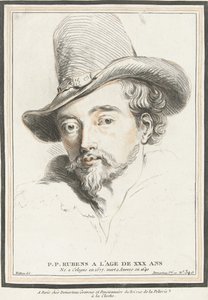 Porträt von Peter Paul Rubens im Alter von 30 Jahren von Gilles Demarteau