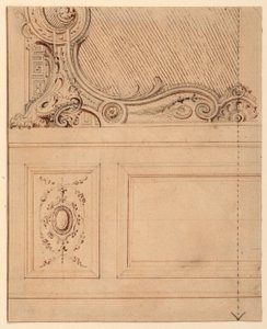 Entwurf für den unteren Teil eines Wandpaneels, 1714 von Gilles Marie Oppenord