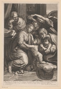 Heilige Familie mit Elisabeth, Johannes dem Täufer und Engeln