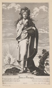 Persische Sibylle, im Hintergrund Maria mit Kind Sibyllen (Serientitel)