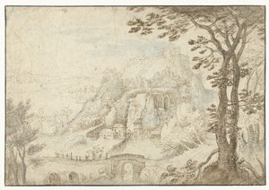 Berglandschaft mit einem Fluss
