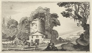 Landschaft mit einem Turm