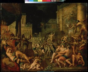 Das Festmahl des Midas zu Ehren von Bacchus und Silenus von Gillis van Valckenborch