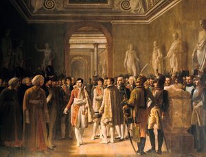 Napoleon empfängt im Louvre die Abgeordneten der Armee, 8. Dezember 1804, 1808 von Gioacchino Giuseppe Serangeli