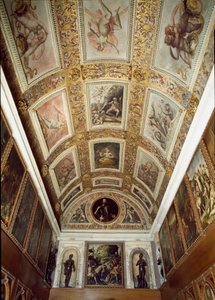 Geschichte des Prometheus (Decke des Studiolo von Francesco I de Medici) von Giorgio (and workshop) Vasari