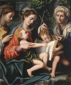 Jungfrau und Kind mit den Heiligen Johannes dem Täufer, Maria Magdalena und Elisabeth, ca. 1529