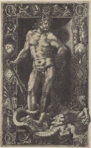 Herkules als Bezwinger der Hydra von Lerna von Giorgio Ghisi