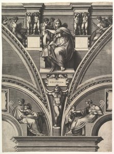 Die delphische Sibylle, aus der Serie der Propheten und Sibyllen in der Sixtinischen Kapelle, 1570-75