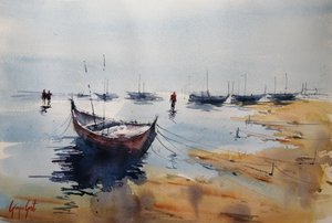 Ruhiger Hafenmorgen von Giorgio Gosti
