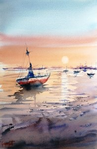 Goldene Stunde Boot