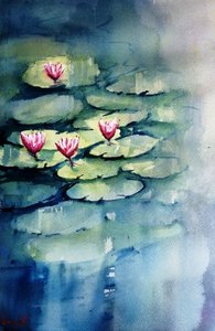 Gelassene Rosa Lilien