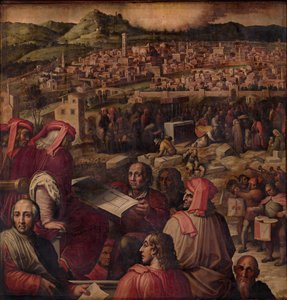 Arnolfo di Cambio zeigt den Plan zur Erweiterung von Florenz, 1563-1565 von Giorgio Vasari