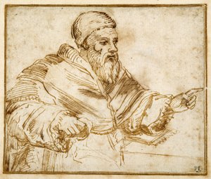 Clemens VII. sitzt an einem Tisch von Giorgio Vasari