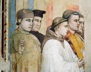 Italien, Florenz, Basilika Santa Croce, Bardi-Kapelle, Tod des heiligen Franziskus von Giotto (c.1266 1337)