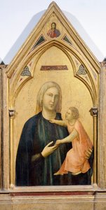Madonna mit Kind (Detail) aus Badia Polyptych, um 1300 von Giotto (c.1266 1337)