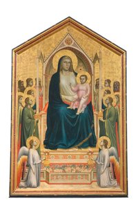 Madonna mit Kind auf dem Thron mit Engeln und Heiligen, "Ognissanti Maestà" von Giotto (c.1266 1337)